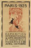 ROBERT BONFILS (1886-1972). PARIS - 1925 / EXPOSITION INTERNATIONALE DES ARTS DECORATIFS ET INDUSTRIELS MODERNES. Poster and proof befo